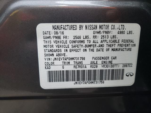 2017 INFINITI Q50 PREMIU JN1EV7AP0HM731756