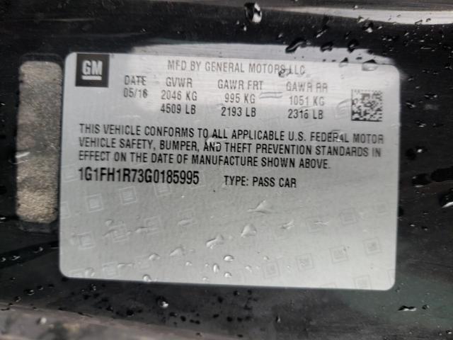 2016 CHEVROLET CAMARO SS - 1G1FH1R73G0185995