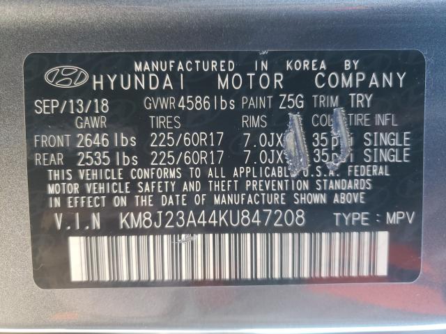 2019 HYUNDAI TUCSON SE KM8J23A44KU847208