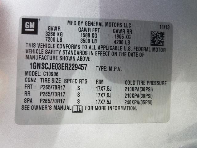 2014 CHEVROLET SUBURBAN C 1GNSCJE03ER229457