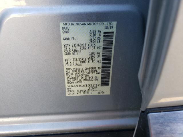 2020 NISSAN MURANO SV 5N1AZ2BJXLN101237