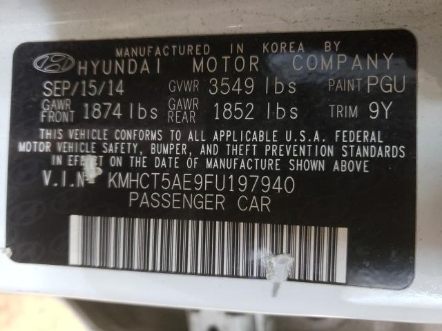 2015 HYUNDAI ACCENT GS KMHCT5AE9FU197940