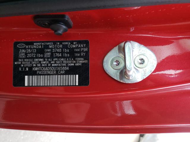 2013 HYUNDAI VELOSTER KMHTC6AD5DU165884