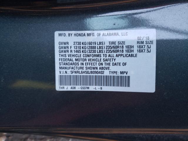 2018 HONDA ODYSSEY EX 5FNRL6H50JB090402