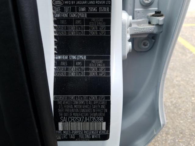 2018 LAND ROVER DISCOVERY SALCR2SX7JH735398
