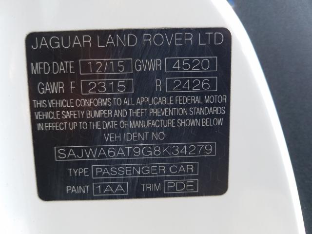 2016 JAGUAR F-TYPE SAJWA6AT9G8K34279