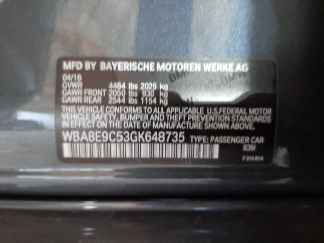 2016 BMW 328 I SULE WBA8E9C53GK648735