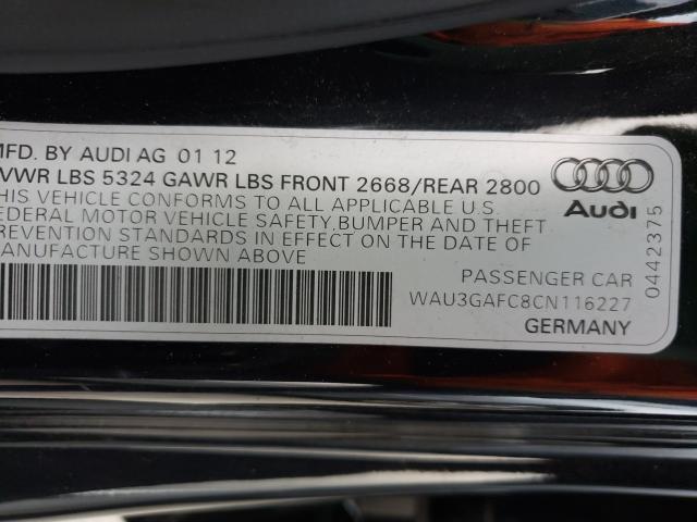 2012 AUDI A7 PRESTIG WAU3GAFC8CN116227