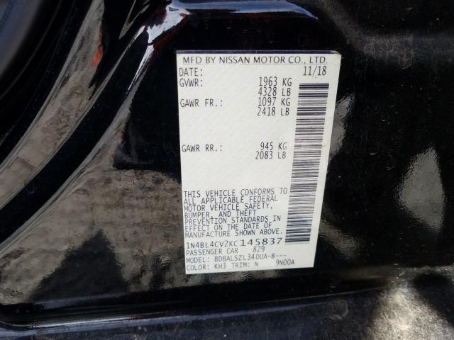 2019 NISSAN ALTIMA SR 1N4BL4CV2KC145837