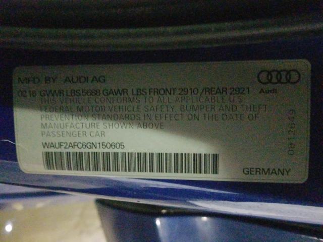 2016 AUDI S6 PREMIUM WAUF2AFC6GN150605