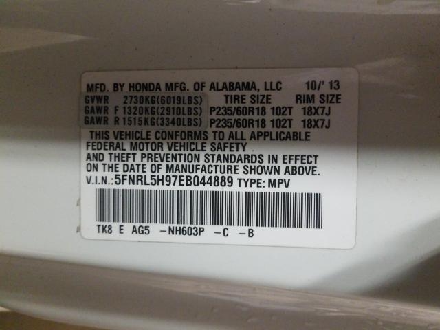 2014 HONDA ODYSSEY TO 5FNRL5H97EB044889