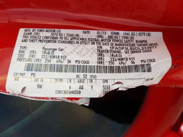 2013 FORD FOCUS ST 1FADP3L92DL233977