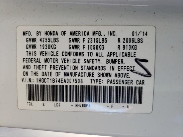 2014 HONDA ACCORD EX 1HGCT1B74EA007508