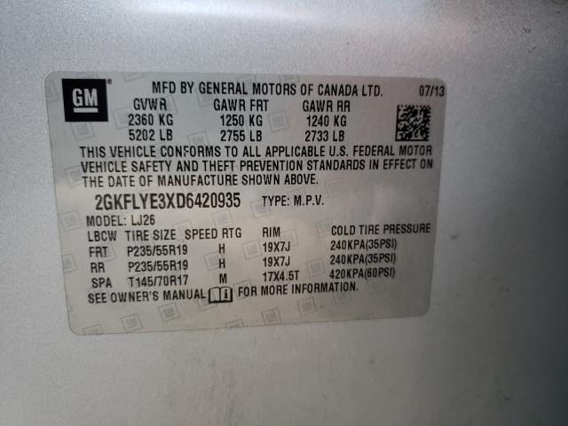 2013 GMC TERRAIN DE 2GKFLYE3XD6420935