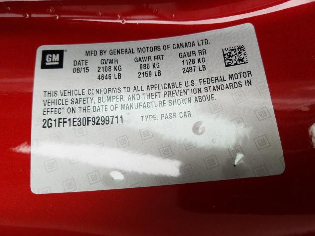 2015 CHEVROLET CAMARO LT 2G1FF1E30F9299711