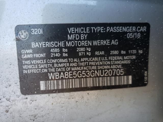 2016 BMW 320 XI WBA8E5G53GNU20705