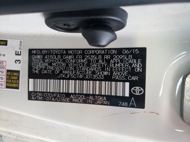 2015 TOYOTA SCION TC JTKJF5C74FJ013533
