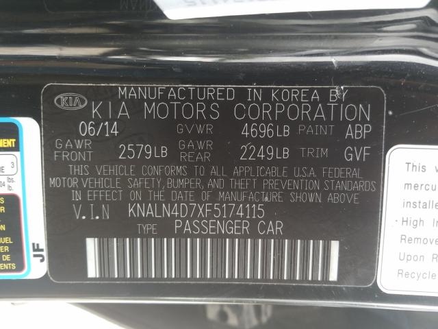 2015 KIA CADENZA PR KNALN4D7XF5174115