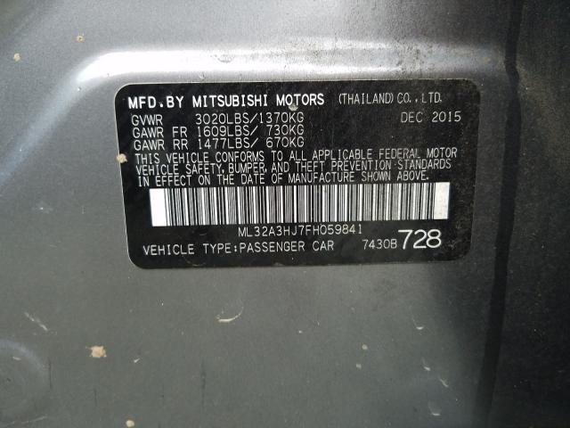 2015 MITSUBISHI MIRAGE DE ML32A3HJ7FH059841