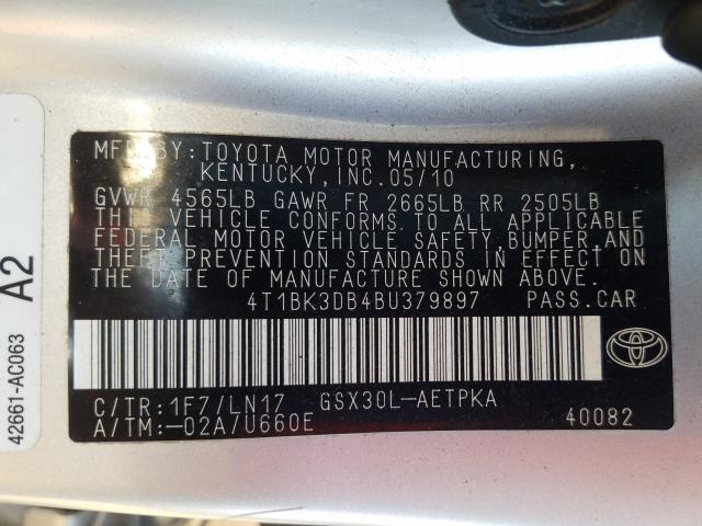 2011 TOYOTA AVALON BAS 4T1BK3DB4BU379897