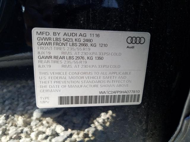 VIN WA1C2AFP9HA077810 2017 Audi Q5, Premium no.10