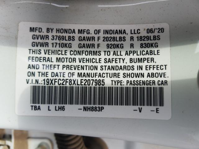 2020 HONDA CIVIC SPOR - 19XFC2F8XLE207985