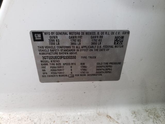 2015 GMC SIERRA K15 3GTU2UEC0FG330330