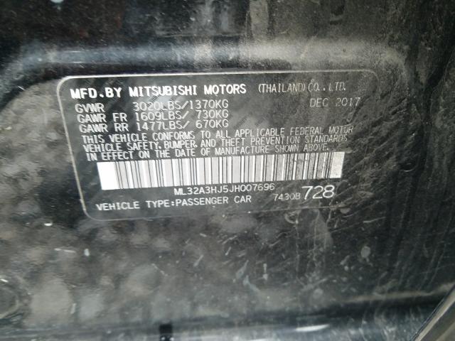 2018 MITSUBISHI MIRAGE ES ML32A3HJ5JH007696