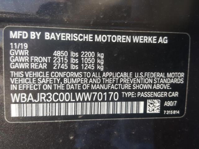 2020 BMW 530 I WBAJR3C00LWW70170