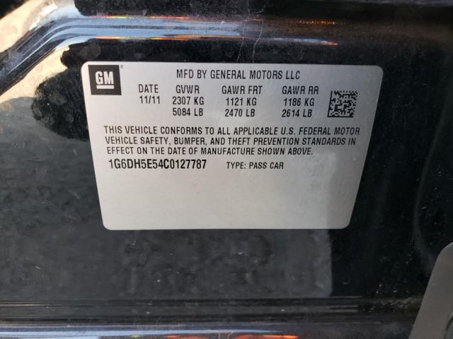 2012 CADILLAC CTS LUXURY 1G6DH5E54C0127787