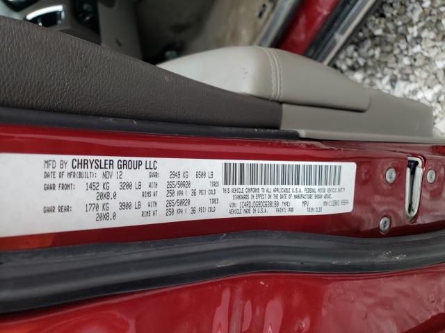 2013 DODGE DURANGO CR 1C4RDJDG9DC638180