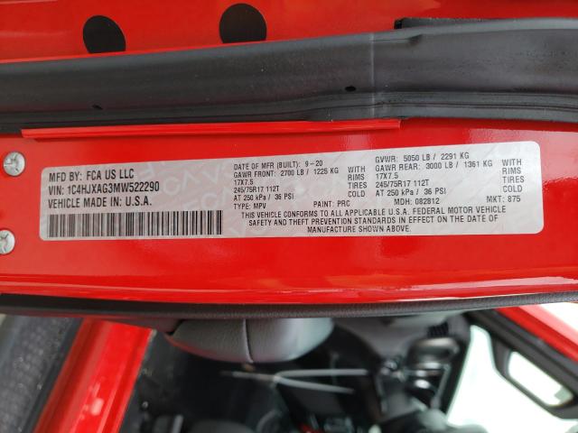 2021 JEEP WRANGLER S 1C4HJXAG3MW522290