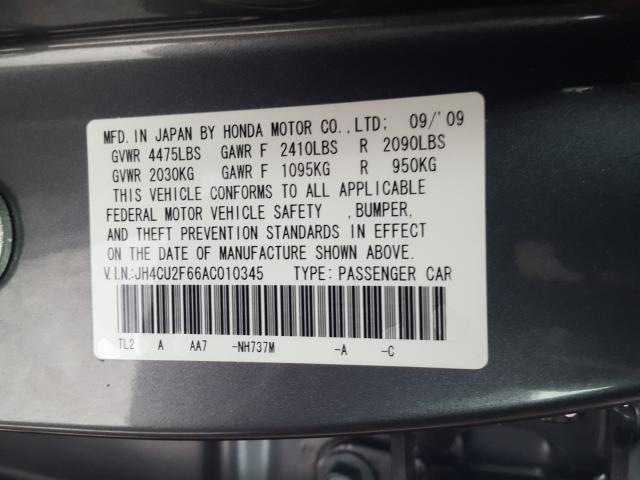 2010 ACURA TSX JH4CU2F66AC010345