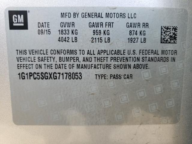2016 CHEVROLET CRUZE LIMI - 1G1PC5SGXG7178053