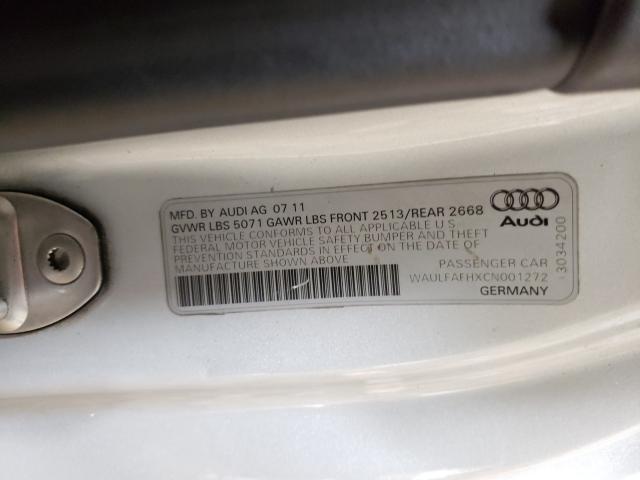 2012 AUDI A5 PREMIUM WAULFAFHXCN001272