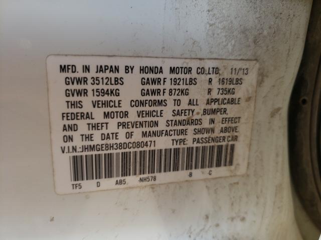 2013 HONDA FIT JHMGE8H38DC080471