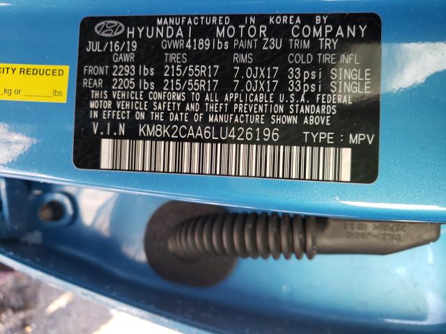 2020 HYUNDAI KONA SEL KM8K2CAA6LU426196
