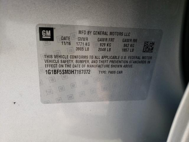 2017 CHEVROLET CRUZE PREM 1G1BF5SM3H7187072