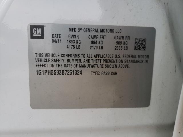 2011 CHEVROLET CRUZE LTZ 1G1PH5S93B7251324