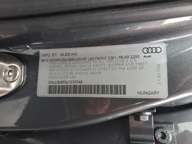 2018 AUDI A3 PREMIUM WAUJ8GFF6J1079748