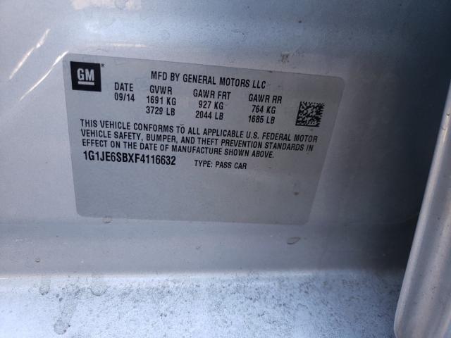 2015 CHEVROLET SONIC LTZ 1G1JE6SBXF4116632