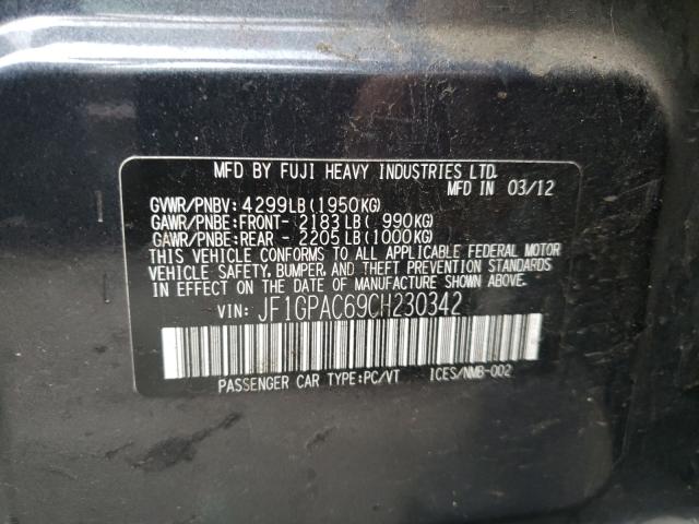 2012 SUBARU IMPREZA PR - JF1GPAC69CH230342