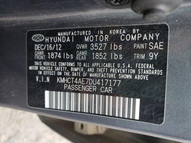 2013 HYUNDAI ACCENT GLS KMHCT4AE7DU417177