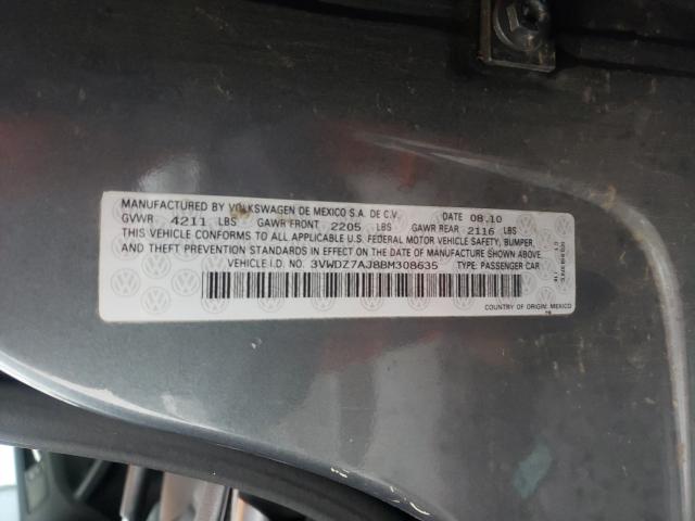 2011 VOLKSWAGEN JETTA 3VWDZ7AJ8BM308635