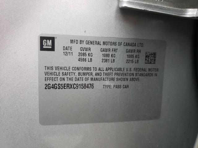 2012 BUICK REGAL PREM 2G4GS5ERXC9158476