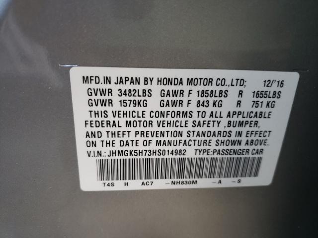 2017 HONDA FIT EX JHMGK5H73HS014982