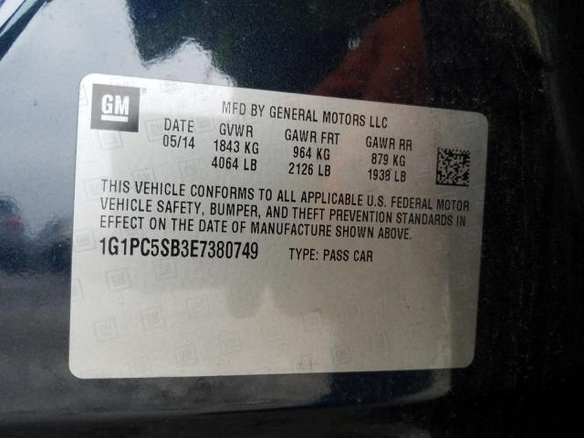 2014 CHEVROLET CRUZE 1G1PC5SB3E7380749