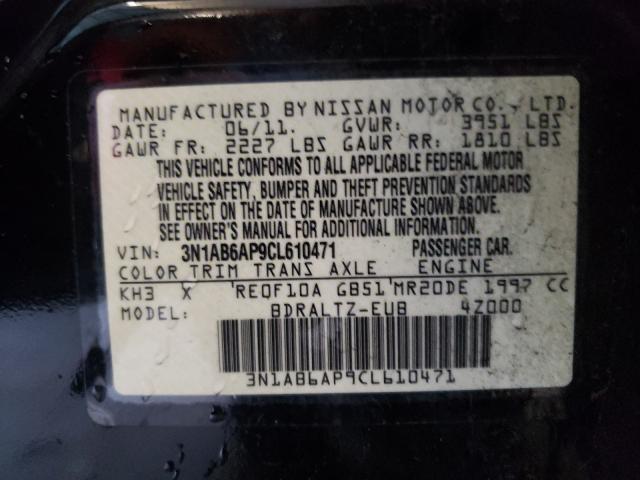 2012 NISSAN SENTRA 2.0 3N1AB6AP9CL610471