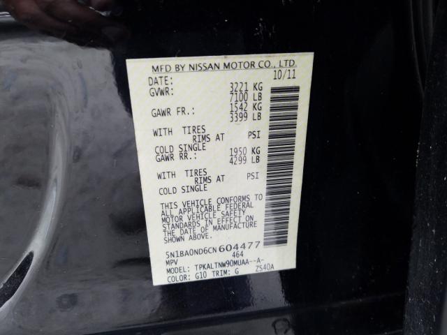 2012 NISSAN ARMADA SV 5N1BA0ND6CN604477