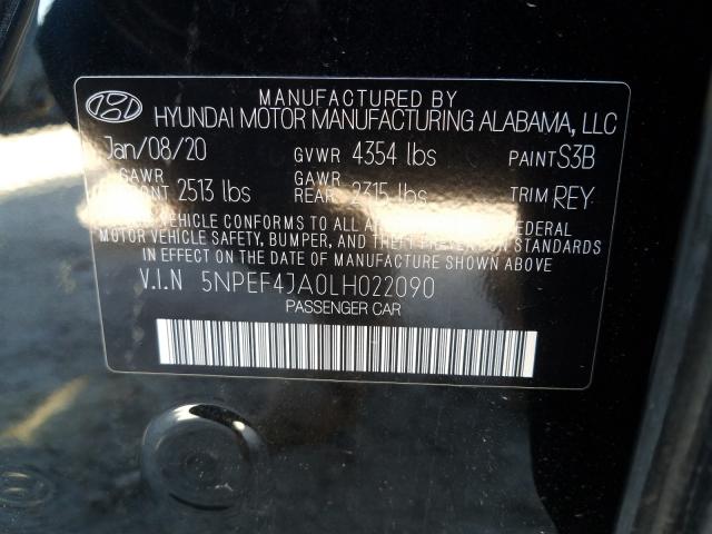 2020 HYUNDAI SONATA SEL 5NPEF4JA0LH022090